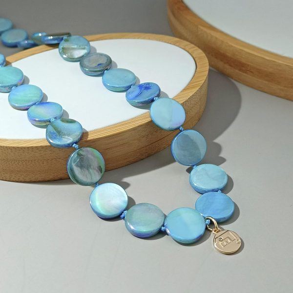Firstmeet Flat Round Coin Shell Beads Long Knotted Necklace Natural Mother of Pearl Handmade Jewelry For Women - Image 25