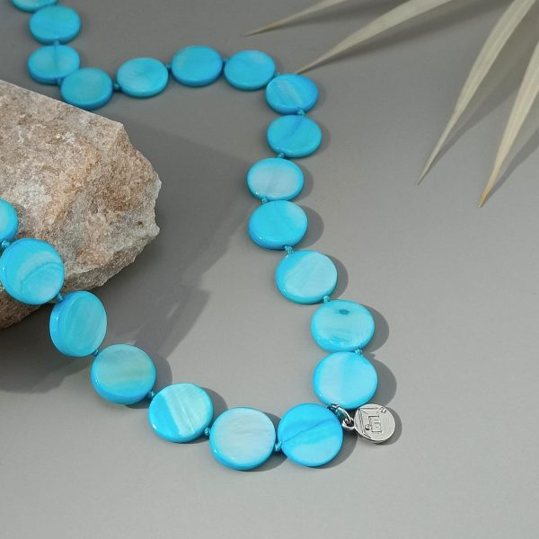 Firstmeet Flat Round Coin Shell Beads Long Knotted Necklace Natural Mother of Pearl Handmade Jewelry For Women - Image 31