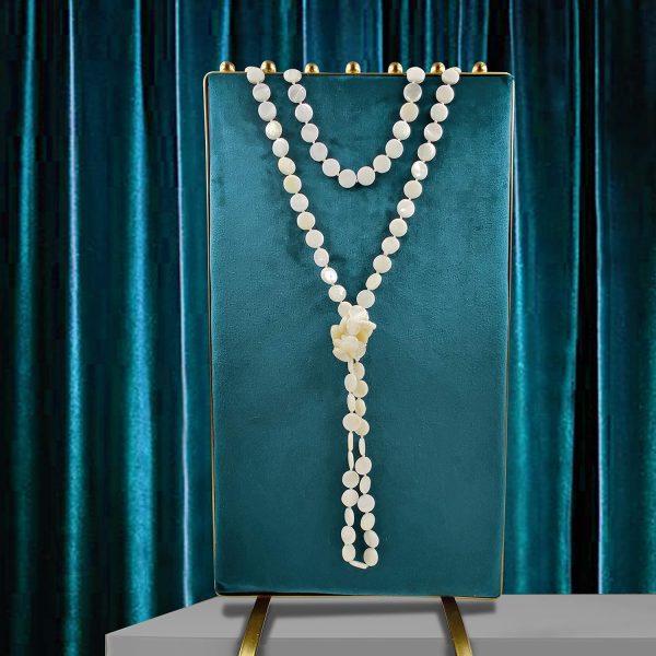 Firstmeet Flat Round Coin Shell Beads Long Knotted Necklace Natural Mother of Pearl Handmade Jewelry For Women - Image 34
