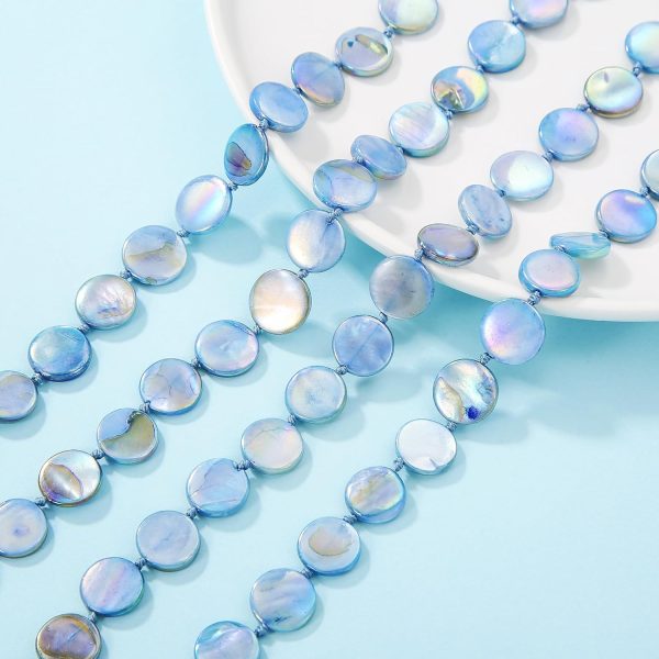 Firstmeet Flat Round Coin Shell Beads Long Knotted Necklace Natural Mother of Pearl Handmade Jewelry For Women - Image 41