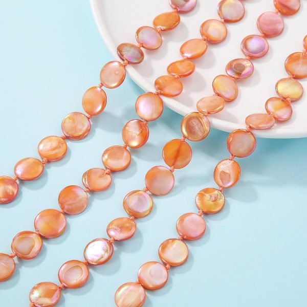 Firstmeet Flat Round Coin Shell Beads Long Knotted Necklace Natural Mother of Pearl Handmade Jewelry For Women - Image 45