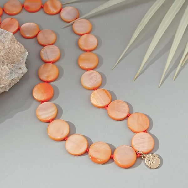 Firstmeet Flat Round Coin Shell Beads Long Knotted Necklace Natural Mother of Pearl Handmade Jewelry For Women - Image 58