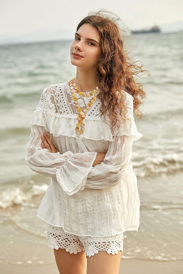 Firstmeet Flat Round Coin Shell Beads Long Knotted Necklace Natural Mother of Pearl Handmade Jewelry For Women - Image 61