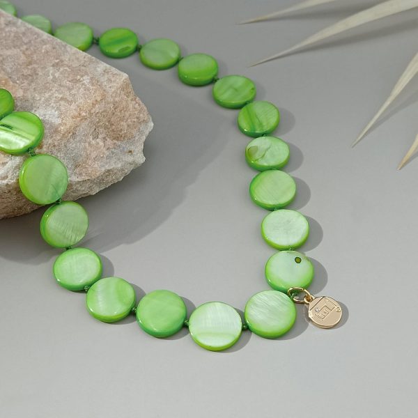 Firstmeet Flat Round Coin Shell Beads Long Knotted Necklace Natural Mother of Pearl Handmade Jewelry For Women - Image 101