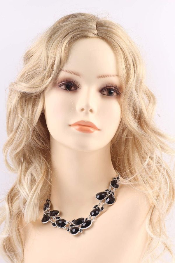 Firstmeet Shiny Resin Water Drop Collar Necklace with Earrings - Image 90