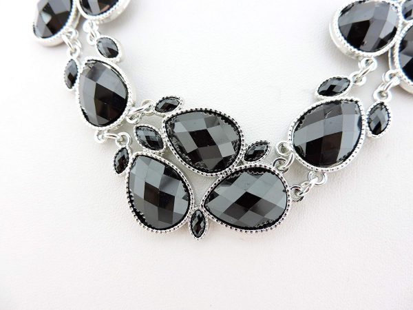 Firstmeet Shiny Resin Water Drop Collar Necklace with Earrings - Image 92