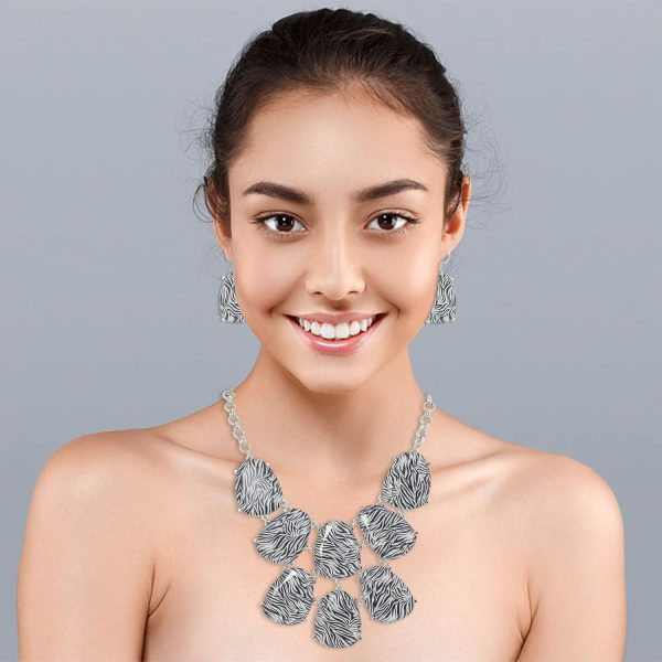 Firstmeet Chunky Bubble Statement Collar Necklace with Earrings for Women - Image 9
