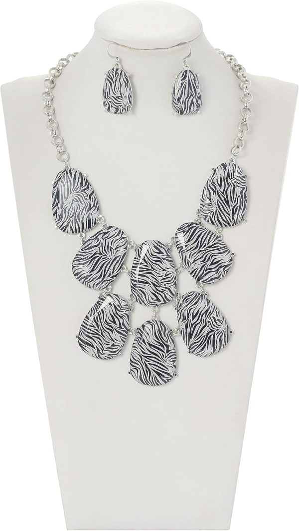 Firstmeet Chunky Bubble Statement Collar Necklace with Earrings for Women - Image 13