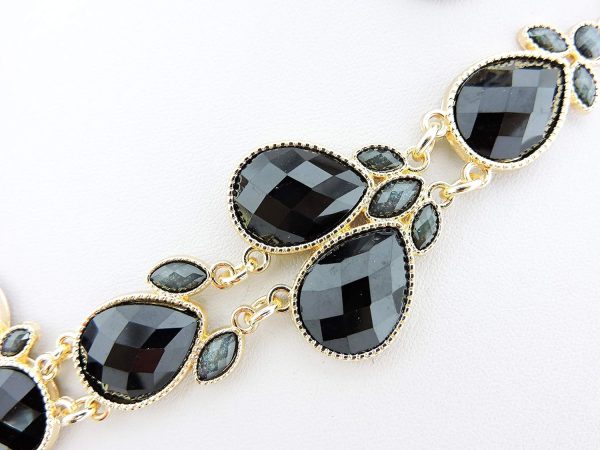 Firstmeet Shiny Resin Water Drop Collar Necklace with Earrings - Image 113