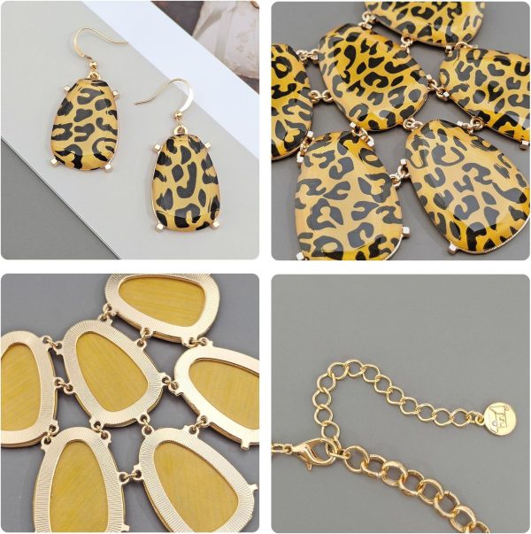 Firstmeet Chunky Bubble Statement Collar Necklace with Earrings for Women - Image 21