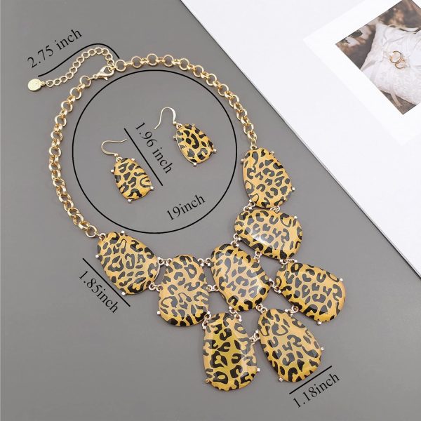 Firstmeet Chunky Bubble Statement Collar Necklace with Earrings for Women - Image 22