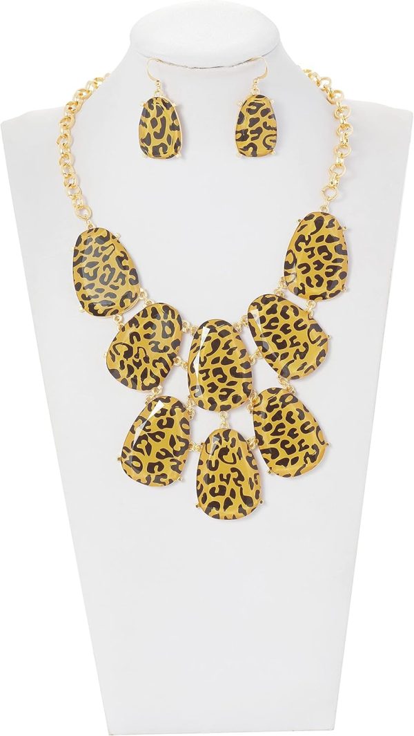 Firstmeet Chunky Bubble Statement Collar Necklace with Earrings for Women - Image 23