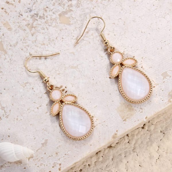 Firstmeet Shiny Resin Water Drop Collar Necklace with Earrings - Image 130
