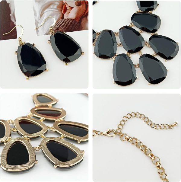 Firstmeet Chunky Bubble Statement Collar Necklace with Earrings for Women - Image 48