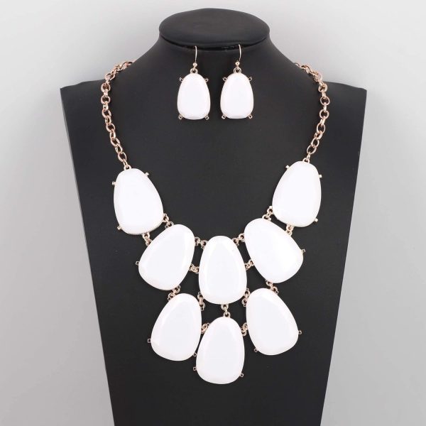 Firstmeet Chunky Bubble Statement Collar Necklace with Earrings for Women - Image 56