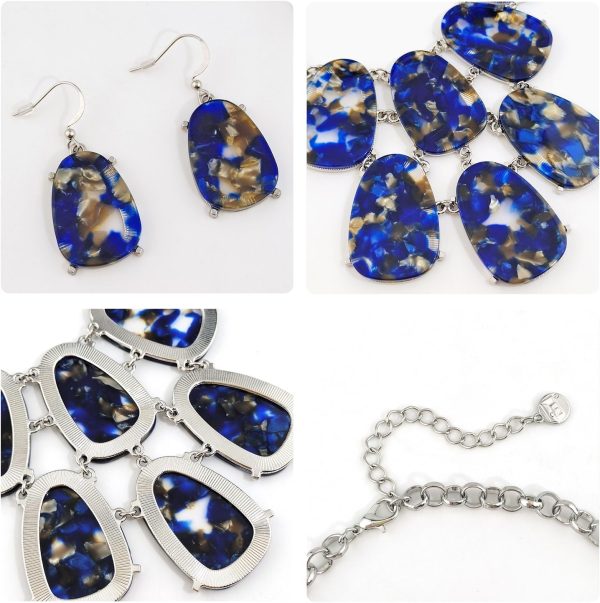 Firstmeet Chunky Bubble Statement Collar Necklace with Earrings for Women - Image 99