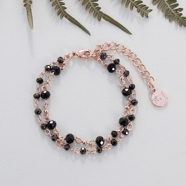 Firstmeet Long Chain Multi Layer Fashion Glass Beads Handmade Necklace with Bracelet for Women - Image 12