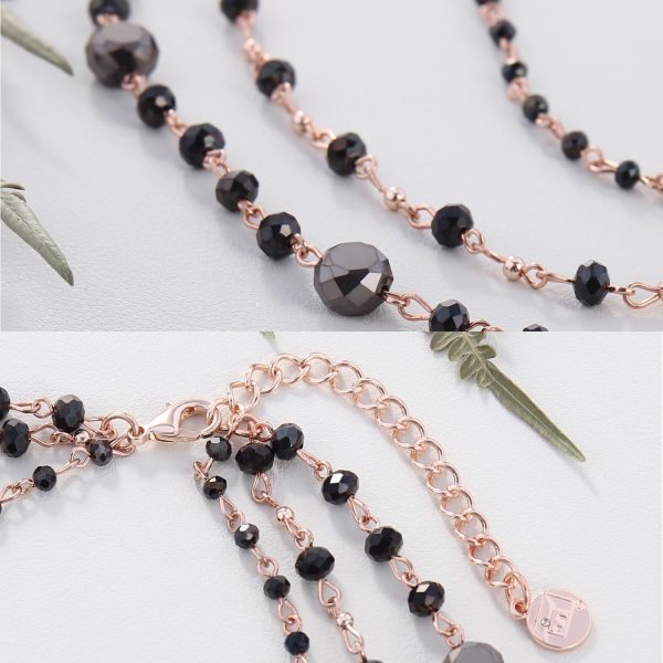 Firstmeet Long Chain Multi Layer Fashion Glass Beads Handmade Necklace with Bracelet for Women - Image 13