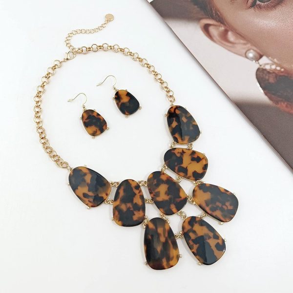 Firstmeet Chunky Bubble Statement Collar Necklace with Earrings for Women - Image 104
