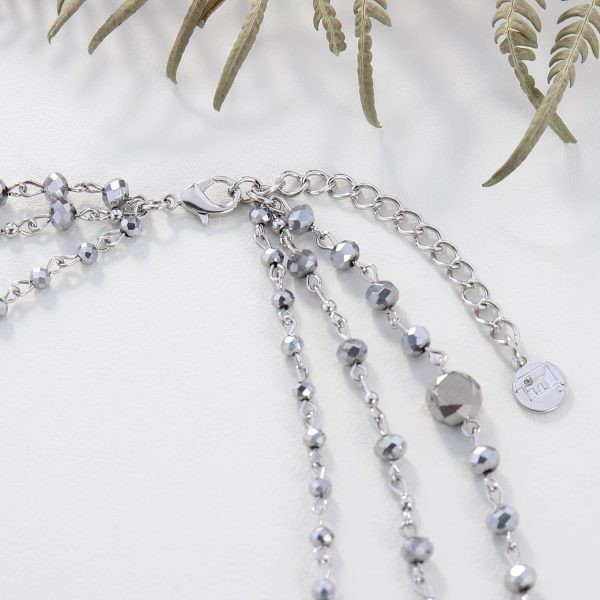 Firstmeet Long Chain Multi Layer Fashion Glass Beads Handmade Necklace with Bracelet for Women - Image 21
