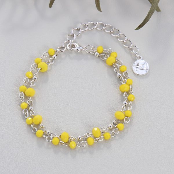 Firstmeet Long Chain Multi Layer Fashion Glass Beads Handmade Necklace with Bracelet for Women - Image 30