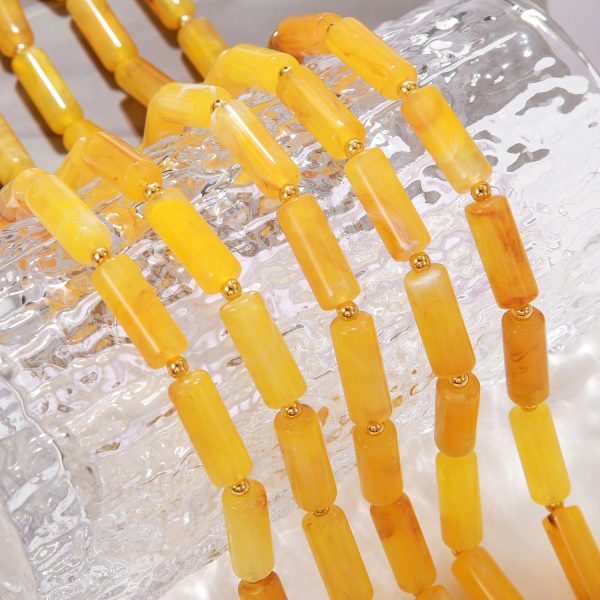 Firstmeet Chunky Beads Necklace Acrylic 5-Layer Jewelry Statement Necklace Handmade Strand - Image 30